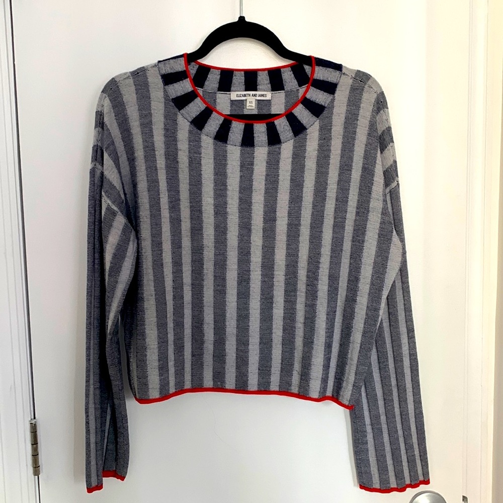Elizabeth and James knit striped sweater